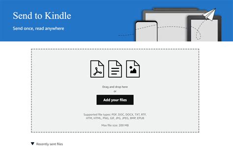 send to kindle page